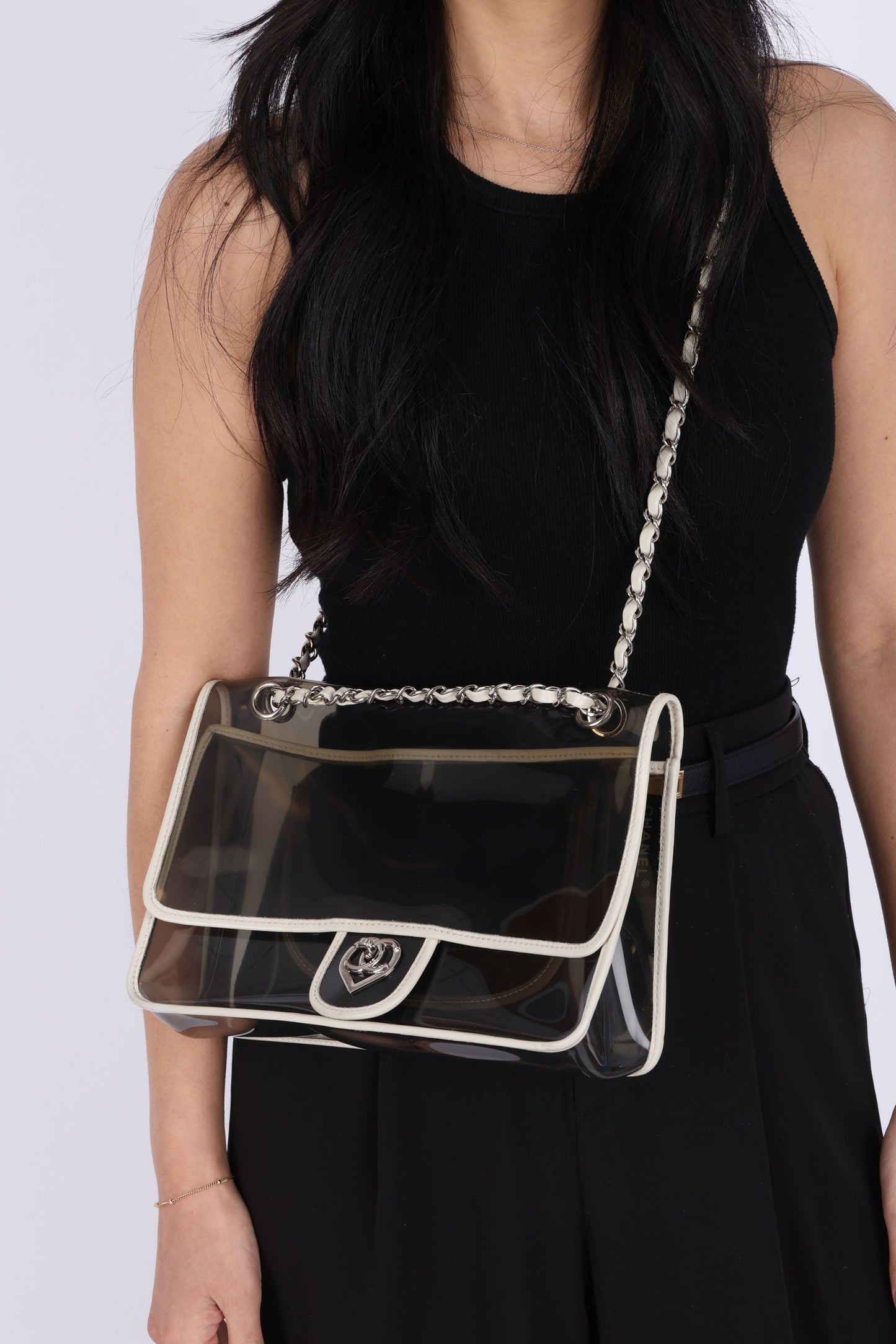 Chanel 2007 Transparent Heart Classic Flap