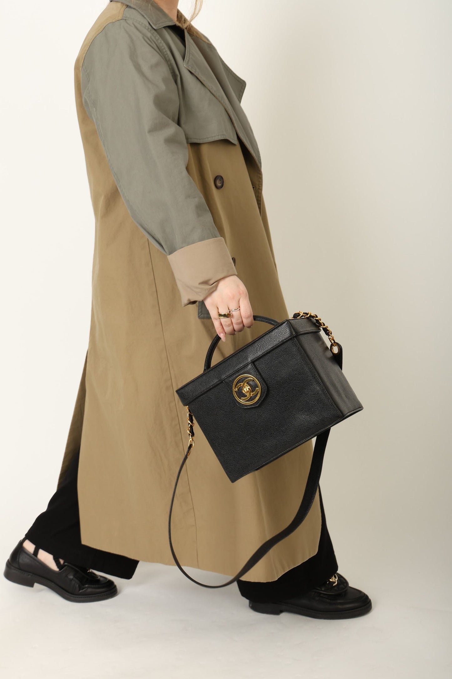 Chanel 1994 Caviar Double Sided Turnlock Vanity