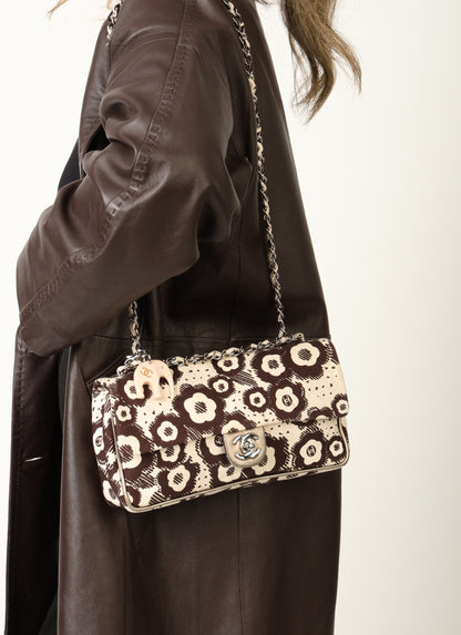 Chanel 2005 Canvas Camellia East West Flap