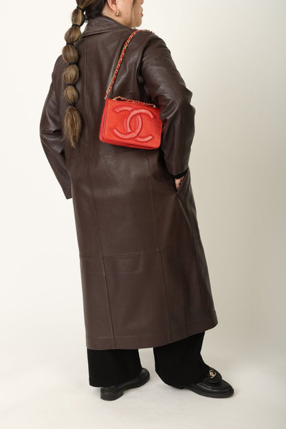 Extremely Rare Chanel Raffia Timeless Mini Full Flap