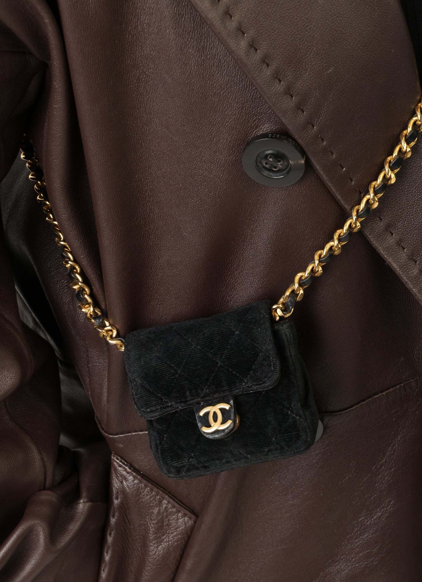 Chanel 1989 Velvet Micro Flap