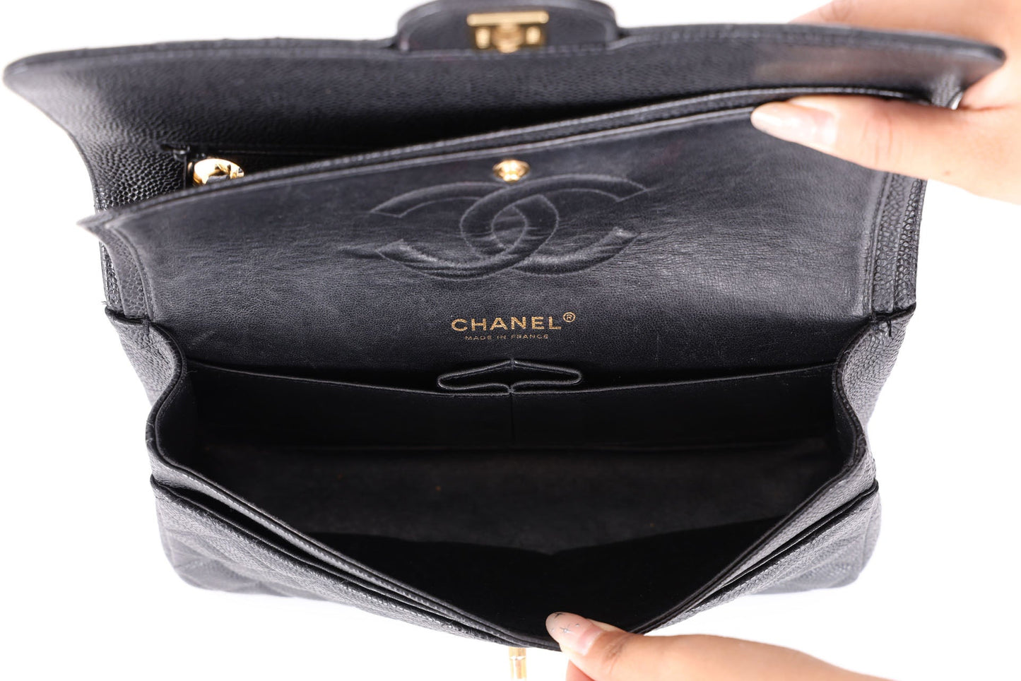 Chanel 2003 Caviar Medium Double Flap