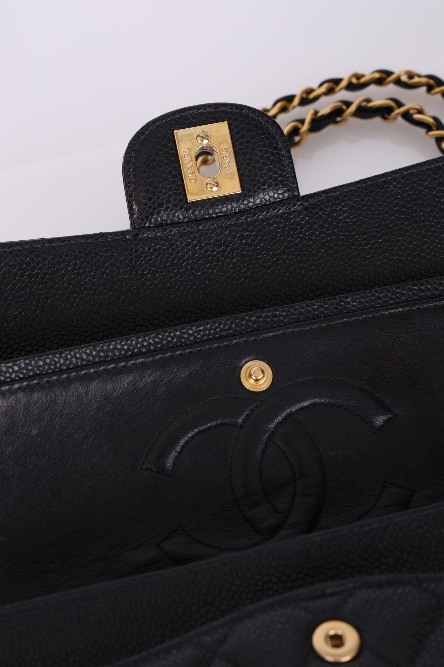 Chanel 2003 Caviar Medium Double Flap