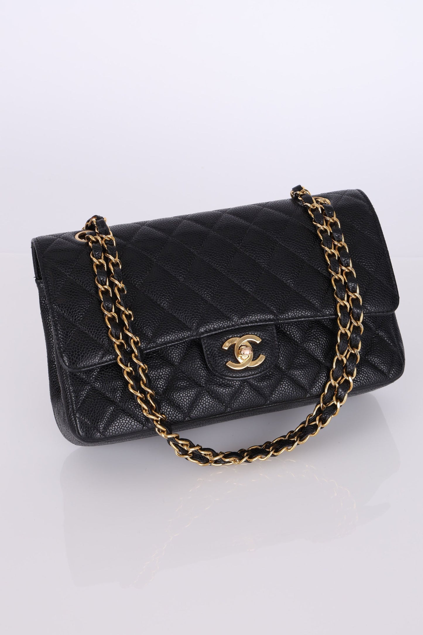 Chanel 2003 Caviar Medium Double Flap