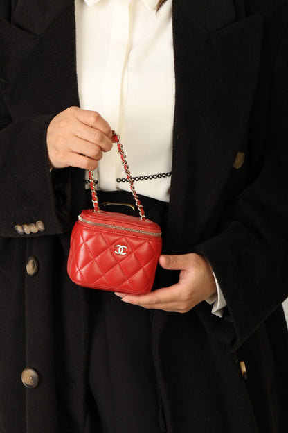 Chanel 2020 Lambskin Mini Red Vanity
