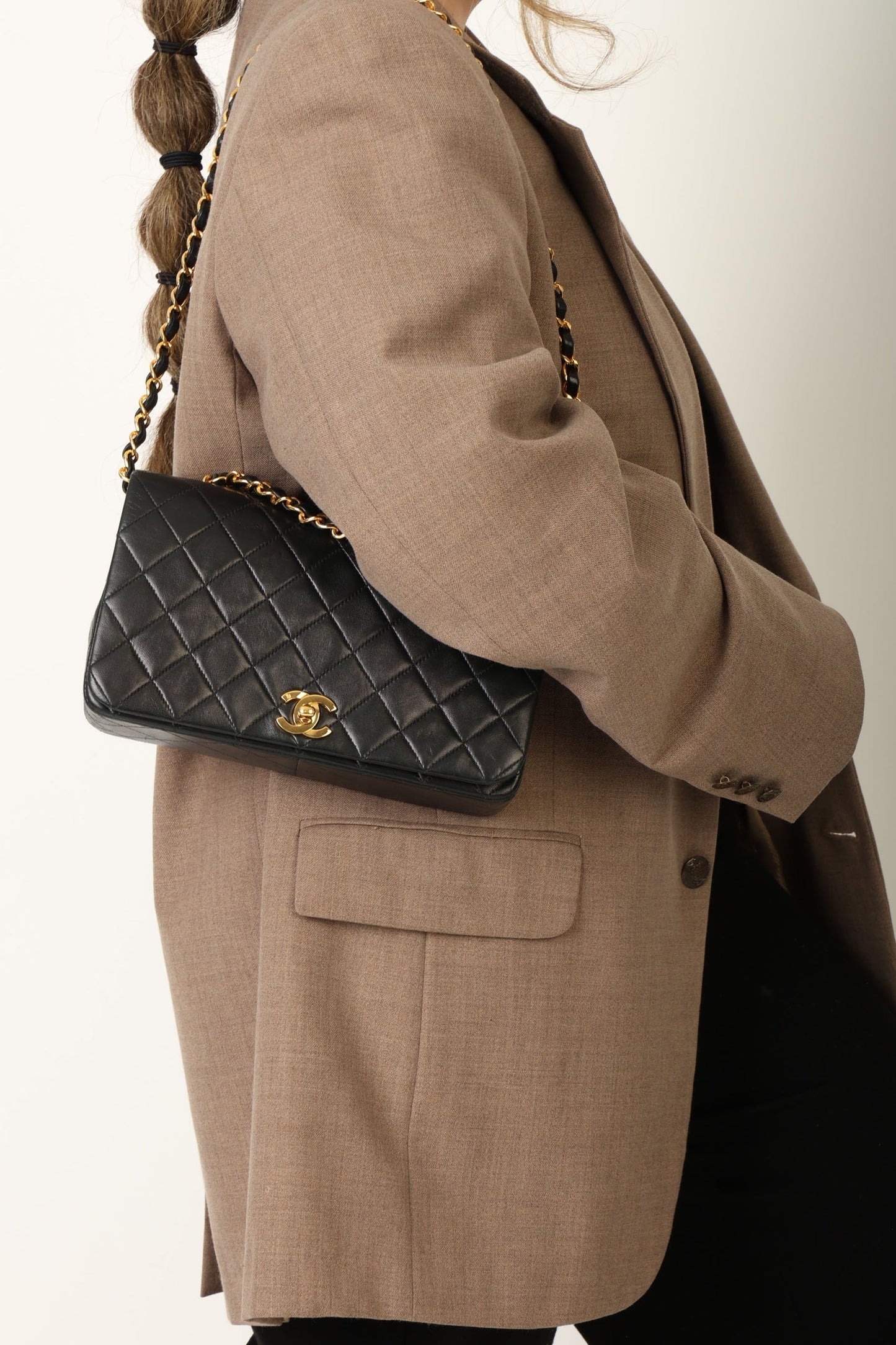 Chanel 1991 Lambskin Turnlock Full Flap