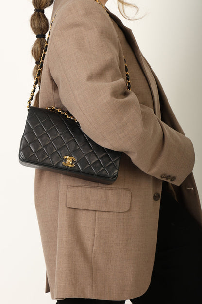 Chanel 1991 Lambskin Turnlock Full Flap