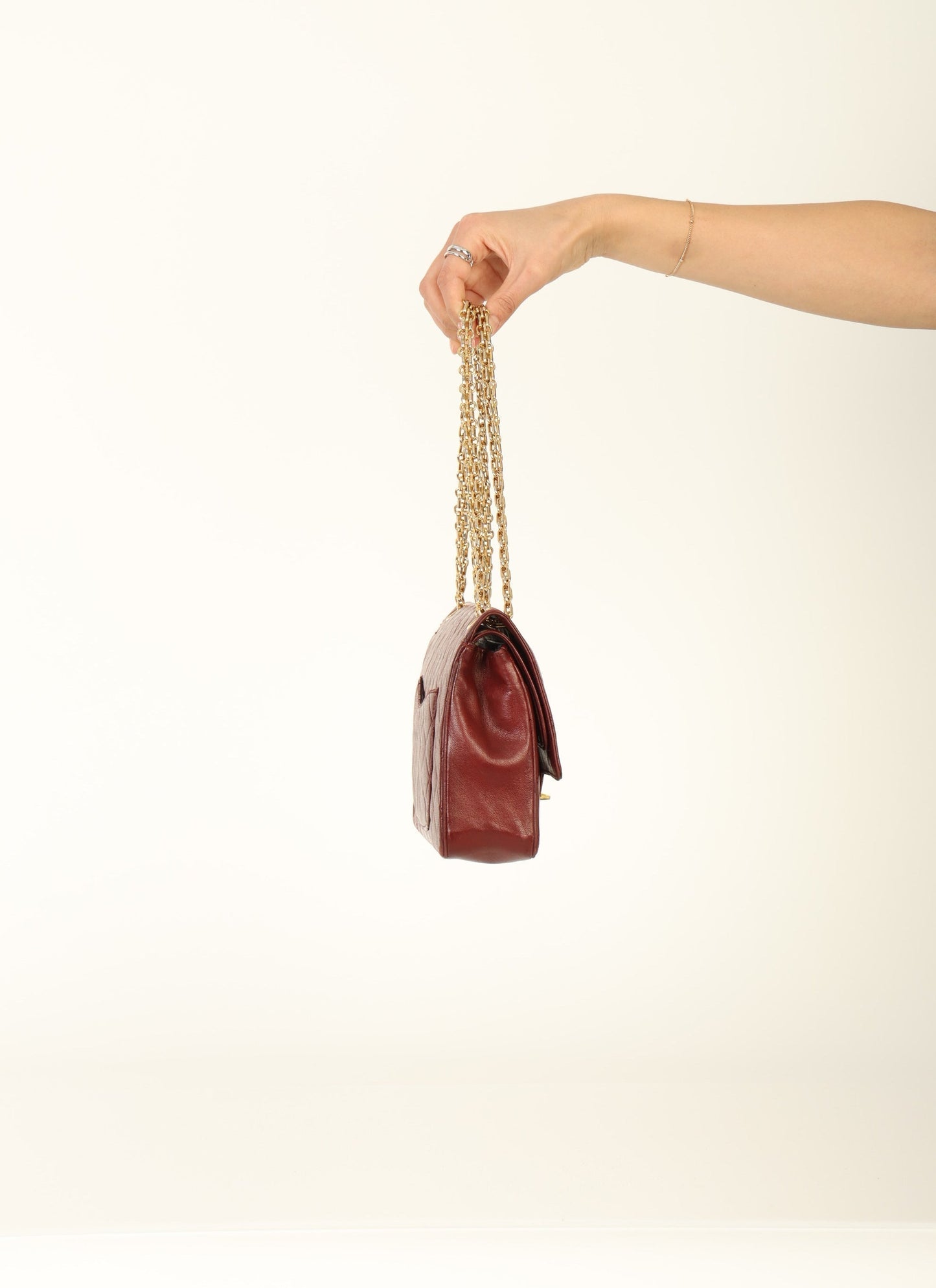 Chanel 1989 Red Lambskin Re-Issue Double Flap