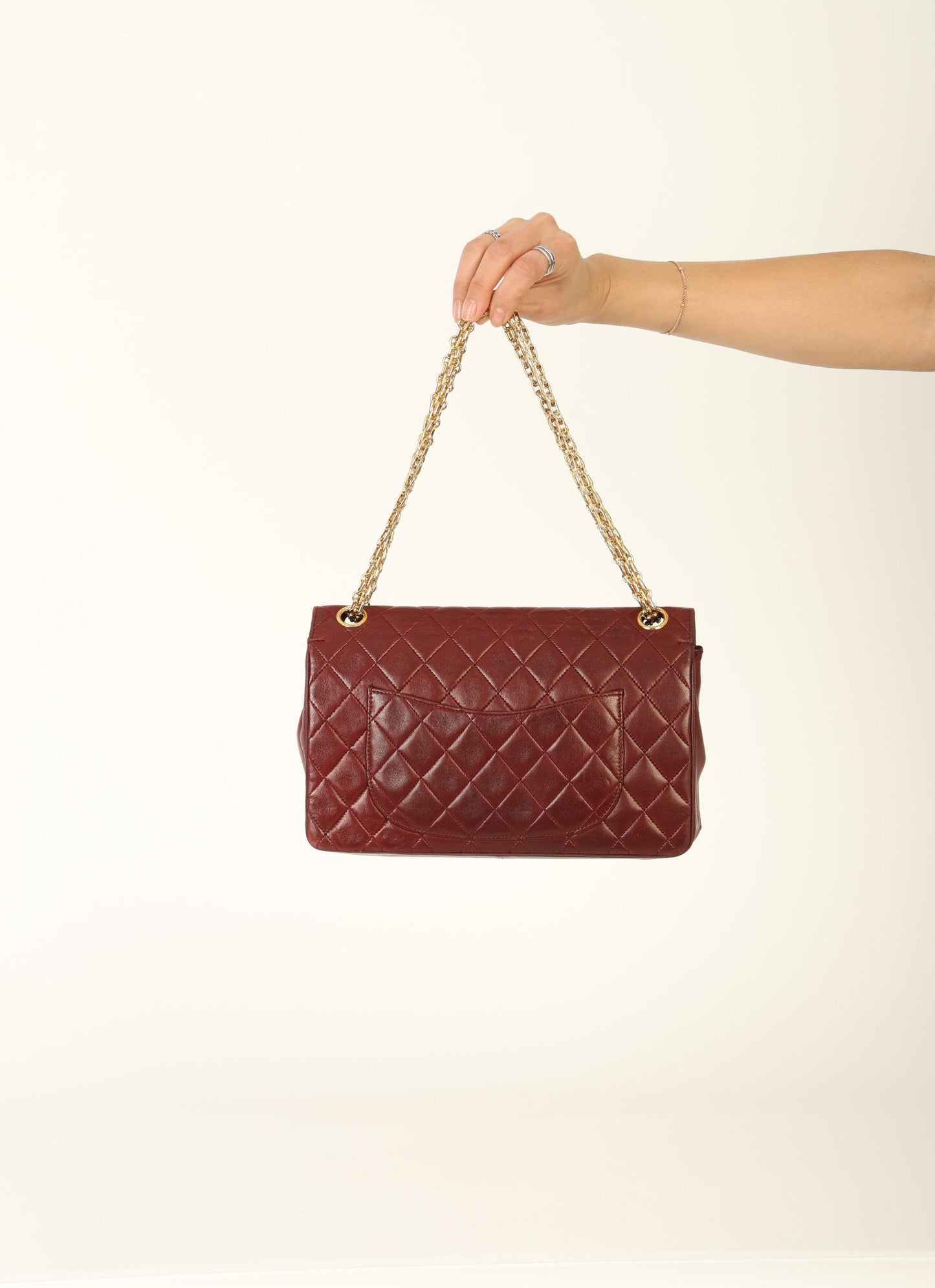 Chanel 1989 Red Lambskin Re-Issue Double Flap