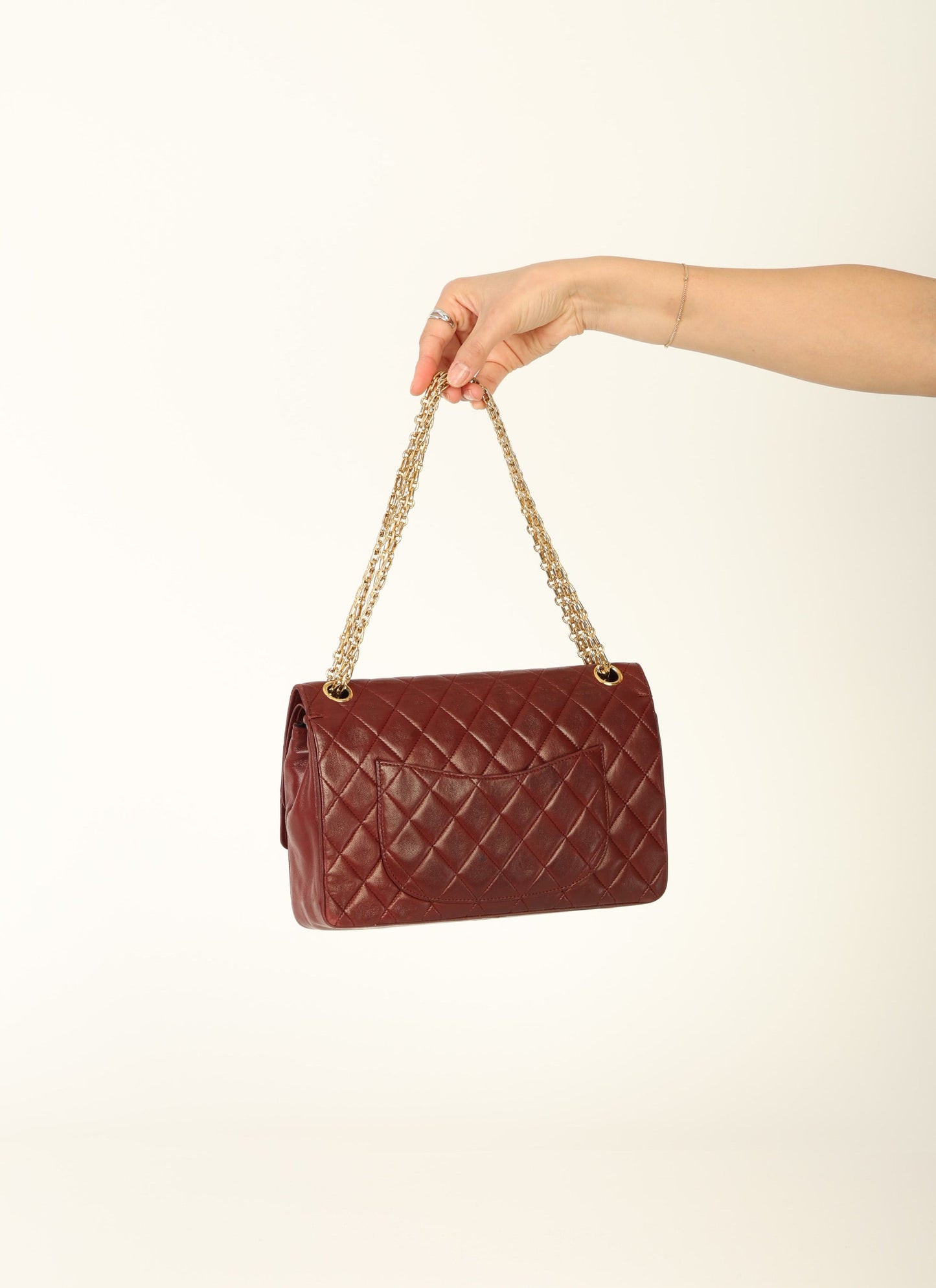 Chanel 1989 Red Lambskin Re-Issue Double Flap