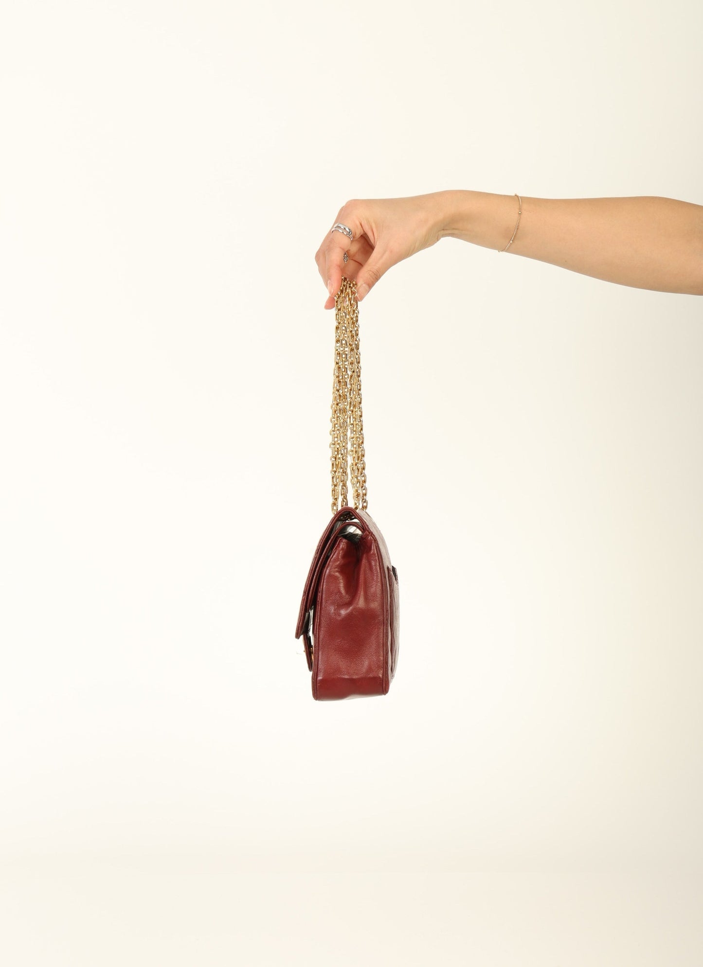 Chanel 1989 Red Lambskin Re-Issue Double Flap