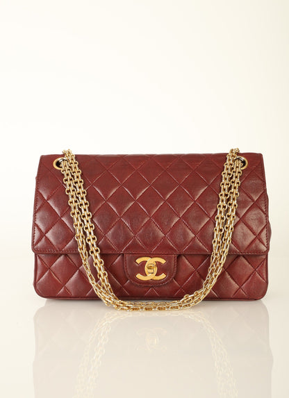 Chanel 1989 Red Lambskin Re-Issue Double Flap