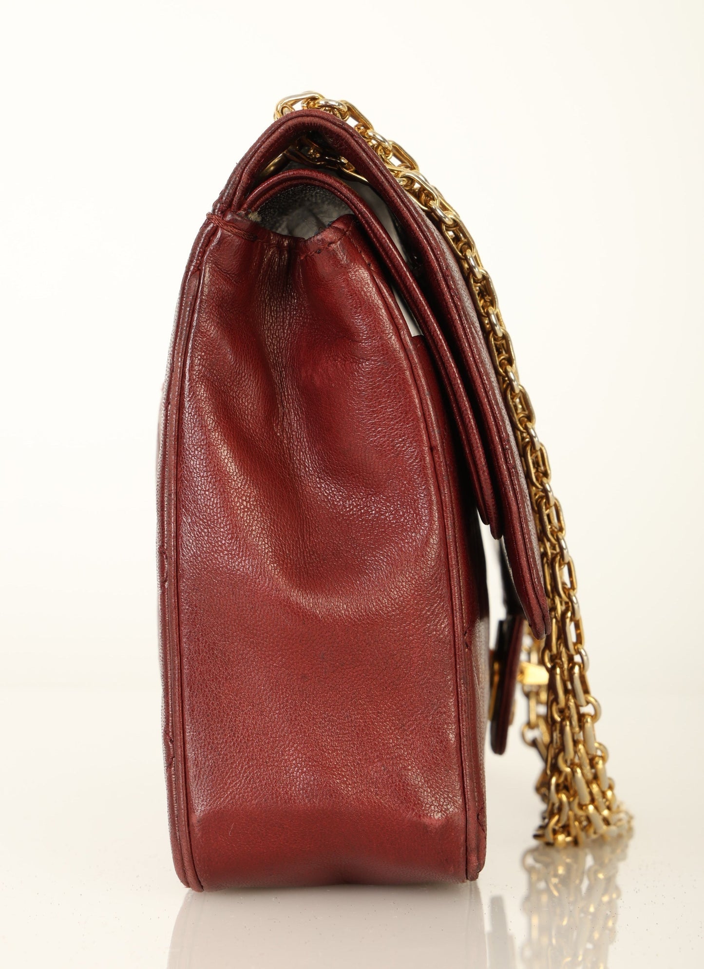 Chanel 1989 Red Lambskin Re-Issue Double Flap