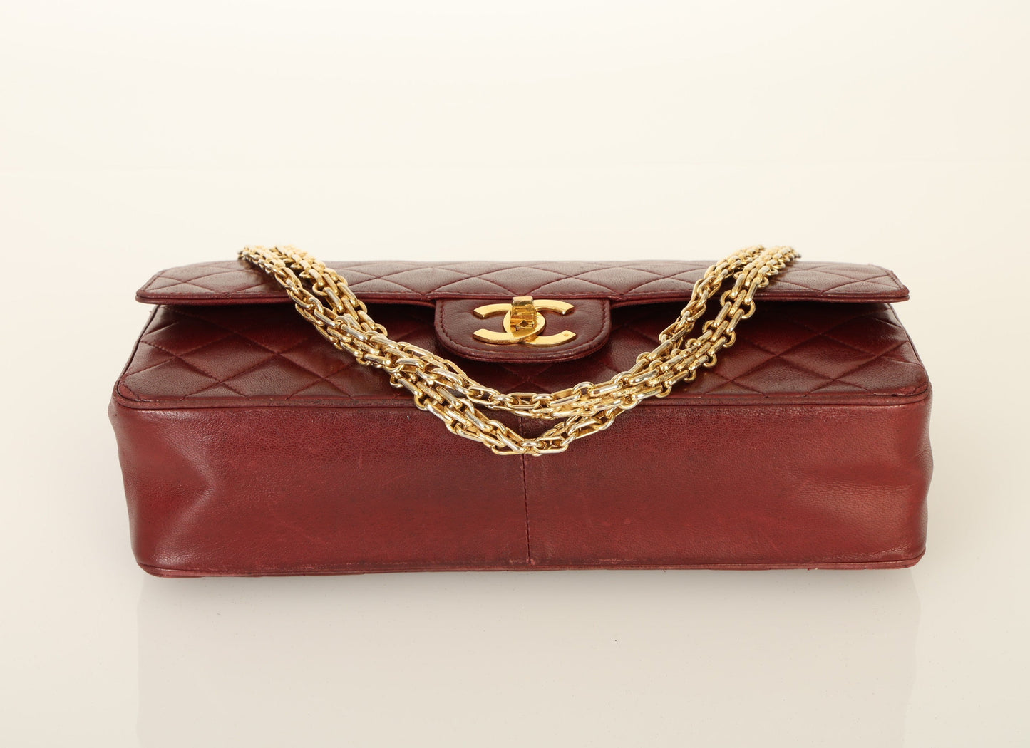Chanel 1989 Red Lambskin Re-Issue Double Flap