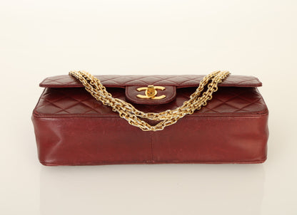 Chanel 1989 Red Lambskin Re-Issue Double Flap