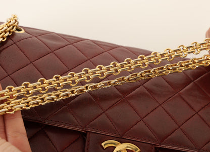 Chanel 1989 Red Lambskin Re-Issue Double Flap