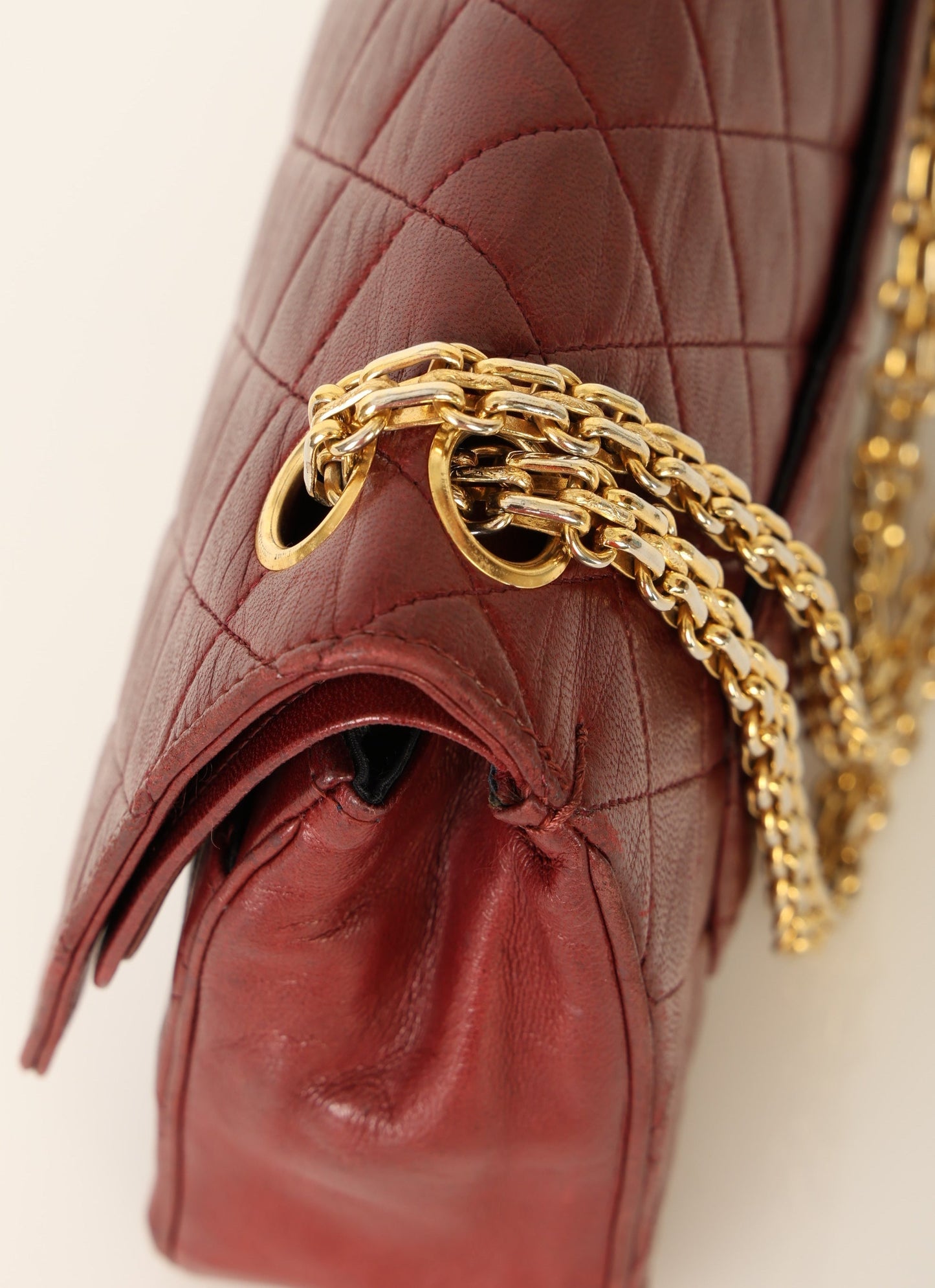 Chanel 1989 Red Lambskin Re-Issue Double Flap