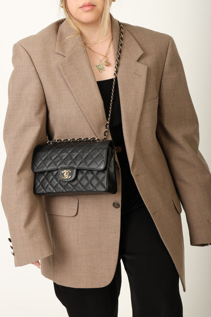 Chanel 2002 Caviar Small Double Flap