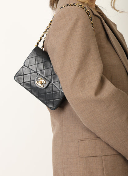Chanel 1989 Lambskin Mini Square Flap