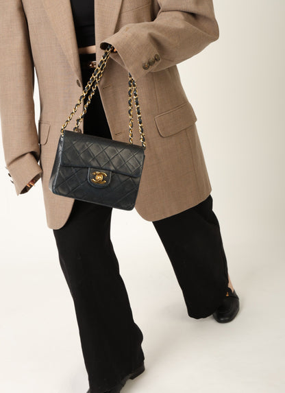 Chanel 1989 Lambskin Mini Square Flap