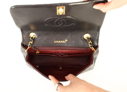 Chanel 1989 Lambskin Turnlock Medium Full Flap