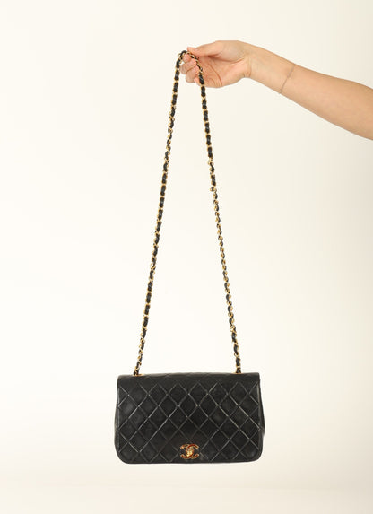 Chanel 1989 Lambskin Turnlock Medium Full Flap