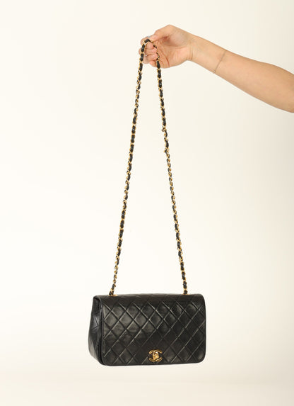 Chanel 1989 Lambskin Turnlock Medium Full Flap