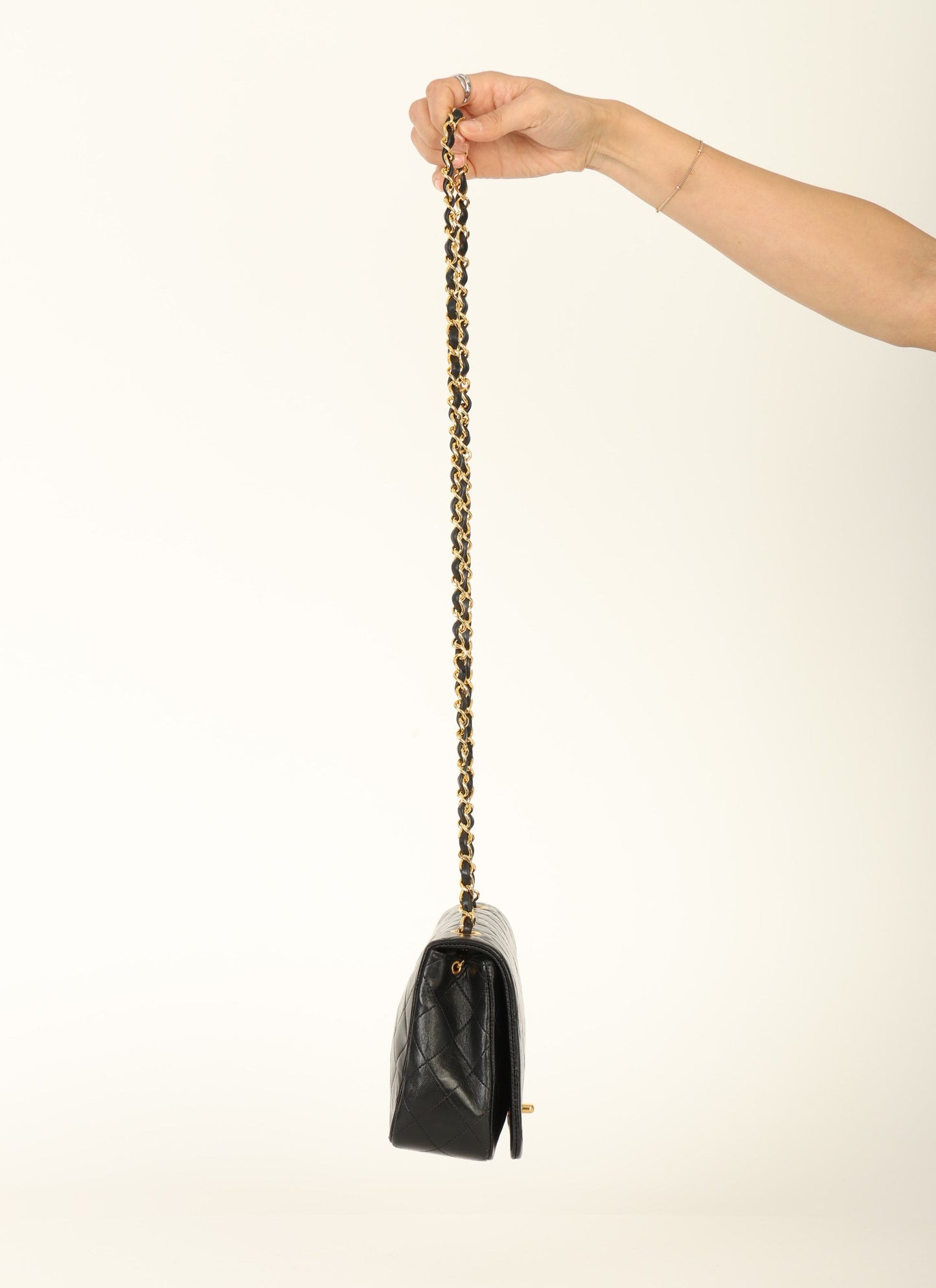 Chanel 1989 Lambskin Turnlock Medium Full Flap