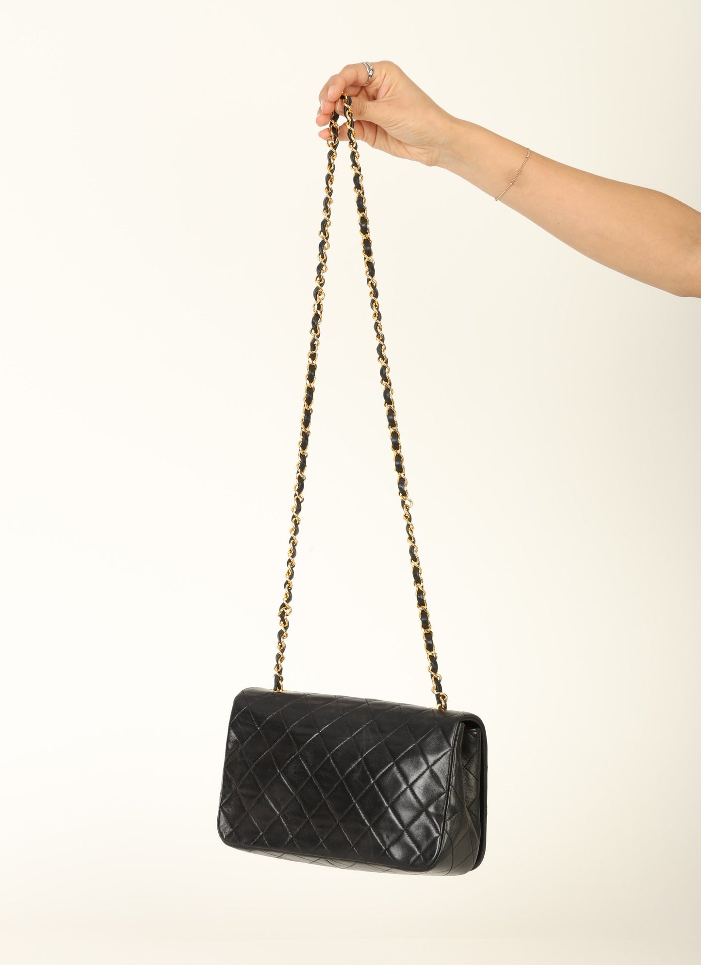 Chanel 1989 Lambskin Turnlock Medium Full Flap