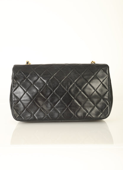 Chanel 1989 Lambskin Turnlock Medium Full Flap