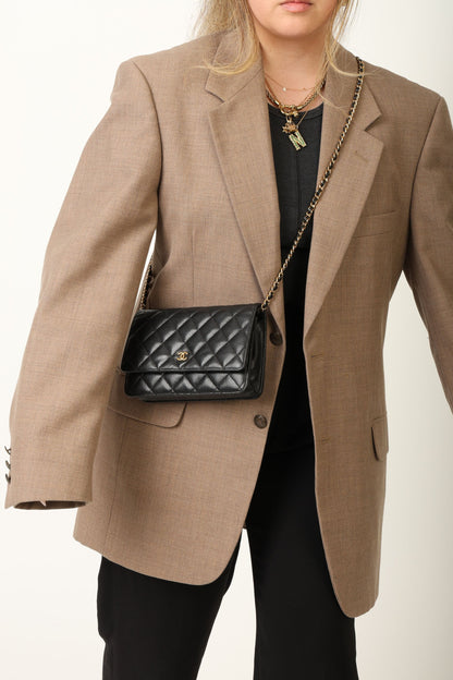 Chanel 2017 Caviar Wallet on Chain