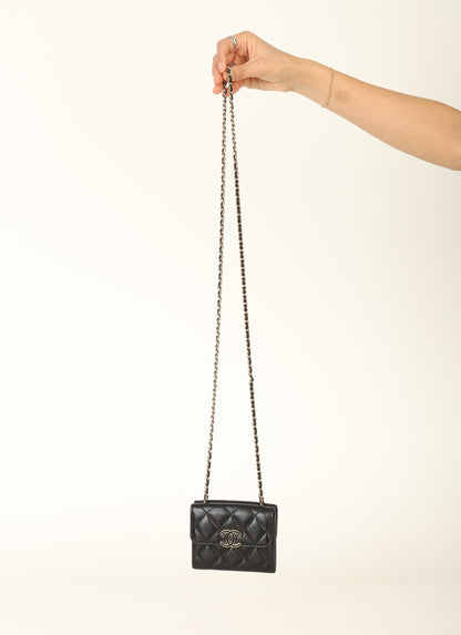 Chanel 2020 Caviar Cardholder on Chain