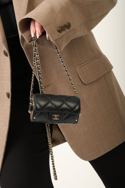 Chanel 2021 Lambskin Chain Minaudi??re