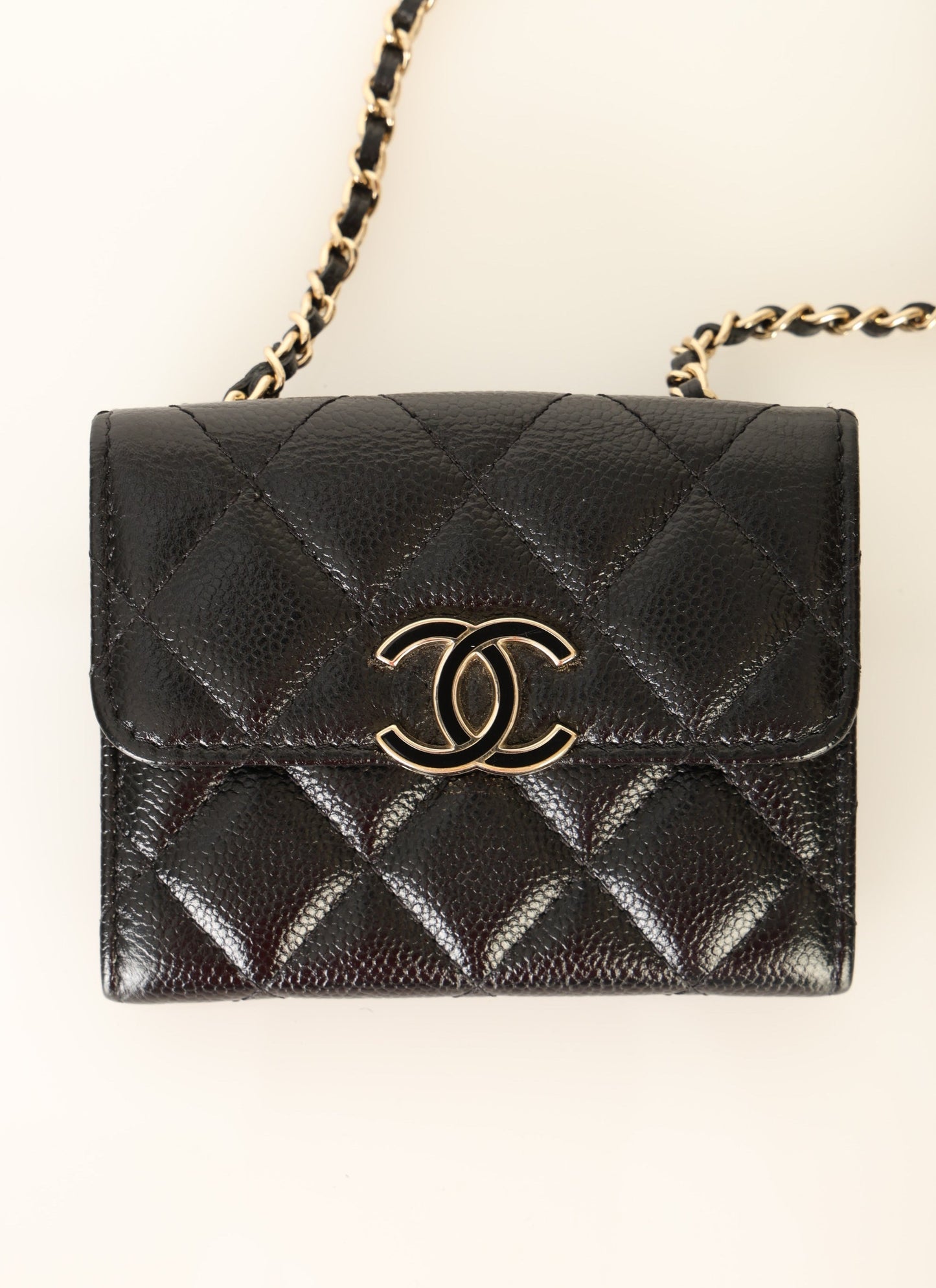 Chanel 2020 Caviar Cardholder on Chain