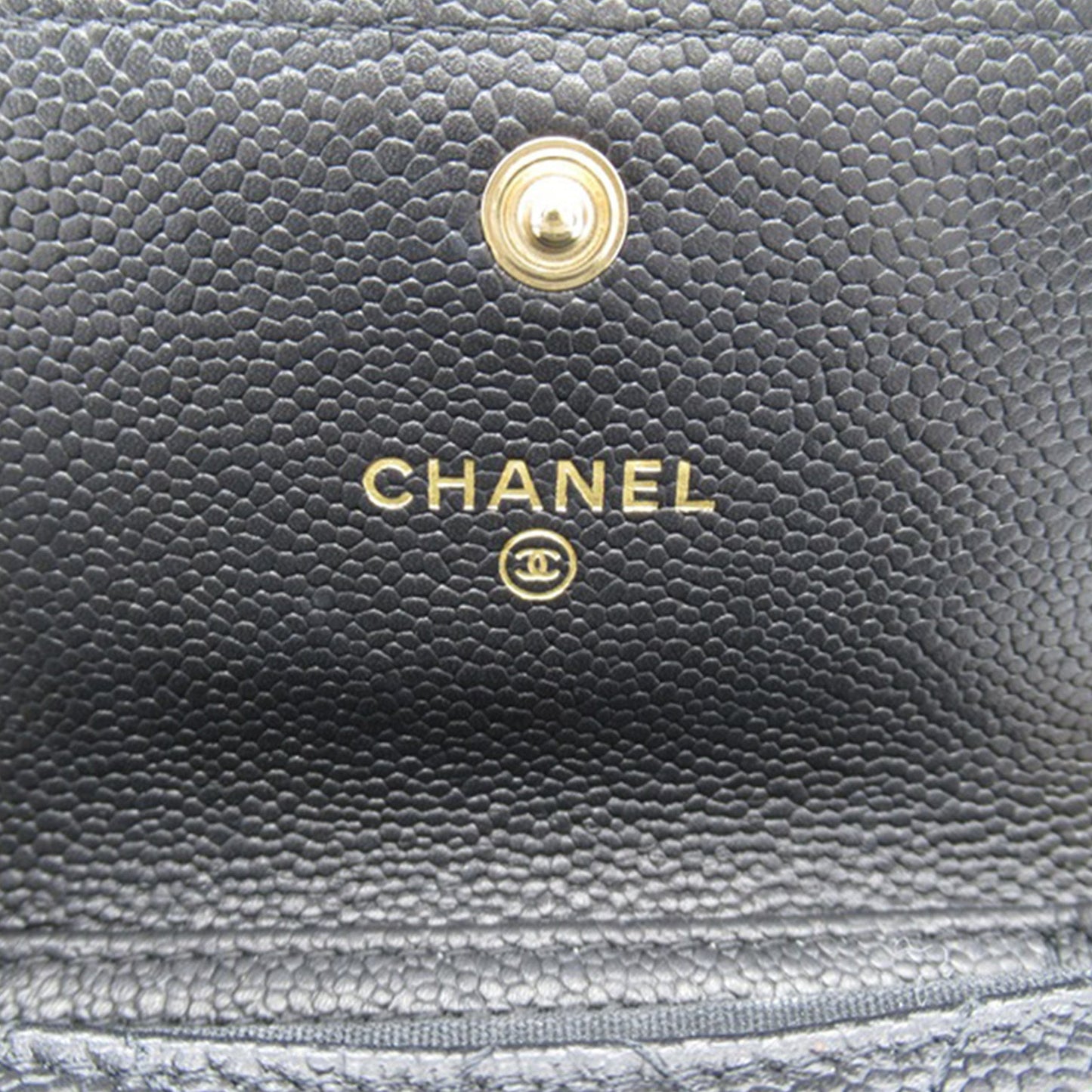 Black Chanel Quilted Caviar Boy Card Holder with Chain Crossbody Bag