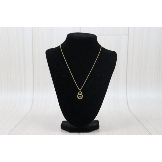 Good ( Rank AB) Dior CD Necklace Gold Plated VT25030126