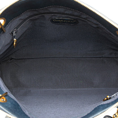Blue Chanel Caviar Chain Tote