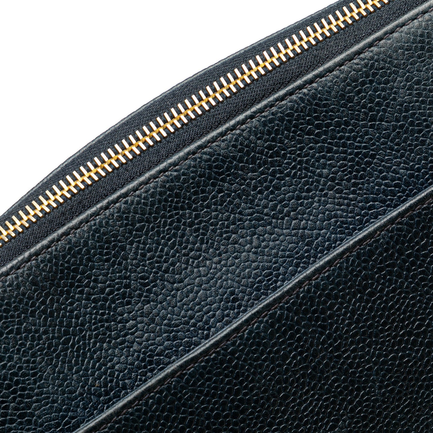 Blue Chanel Caviar Chain Tote