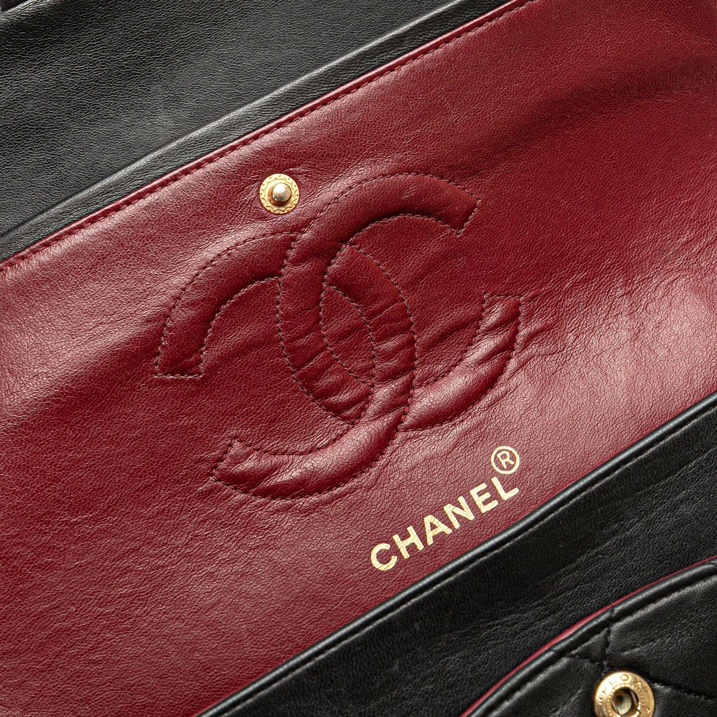 Black Chanel Medium Classic Lambskin Double Flap Shoulder Bag