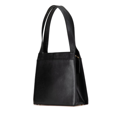 Black Chanel Lambskin Logo Tote