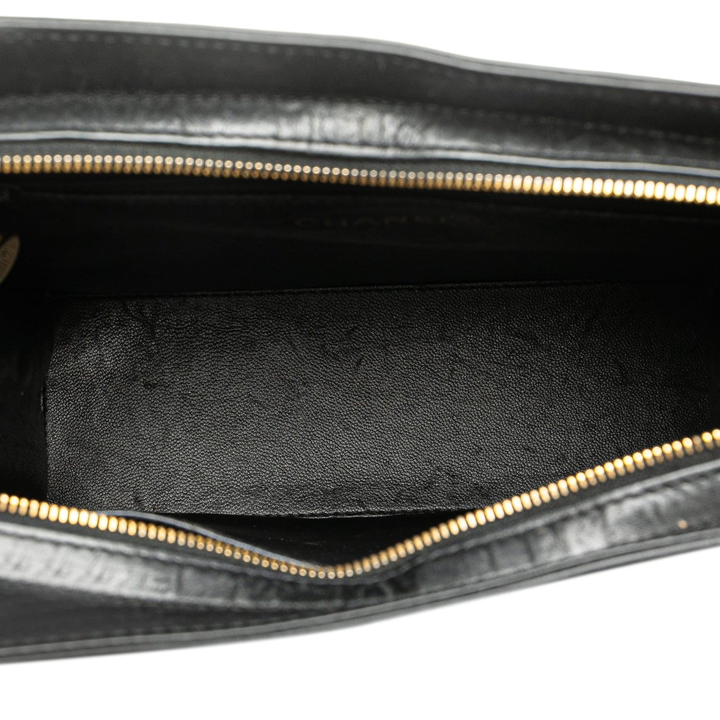 Black Chanel Lambskin Logo Tote