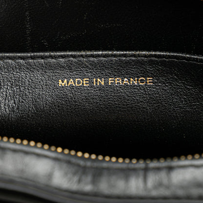 Black Chanel Lambskin Logo Tote