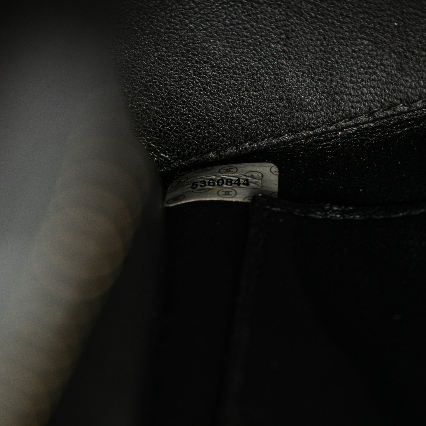 Black Chanel Lambskin Logo Tote