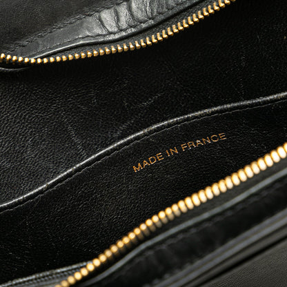 Black Chanel Lambskin Logo Tote