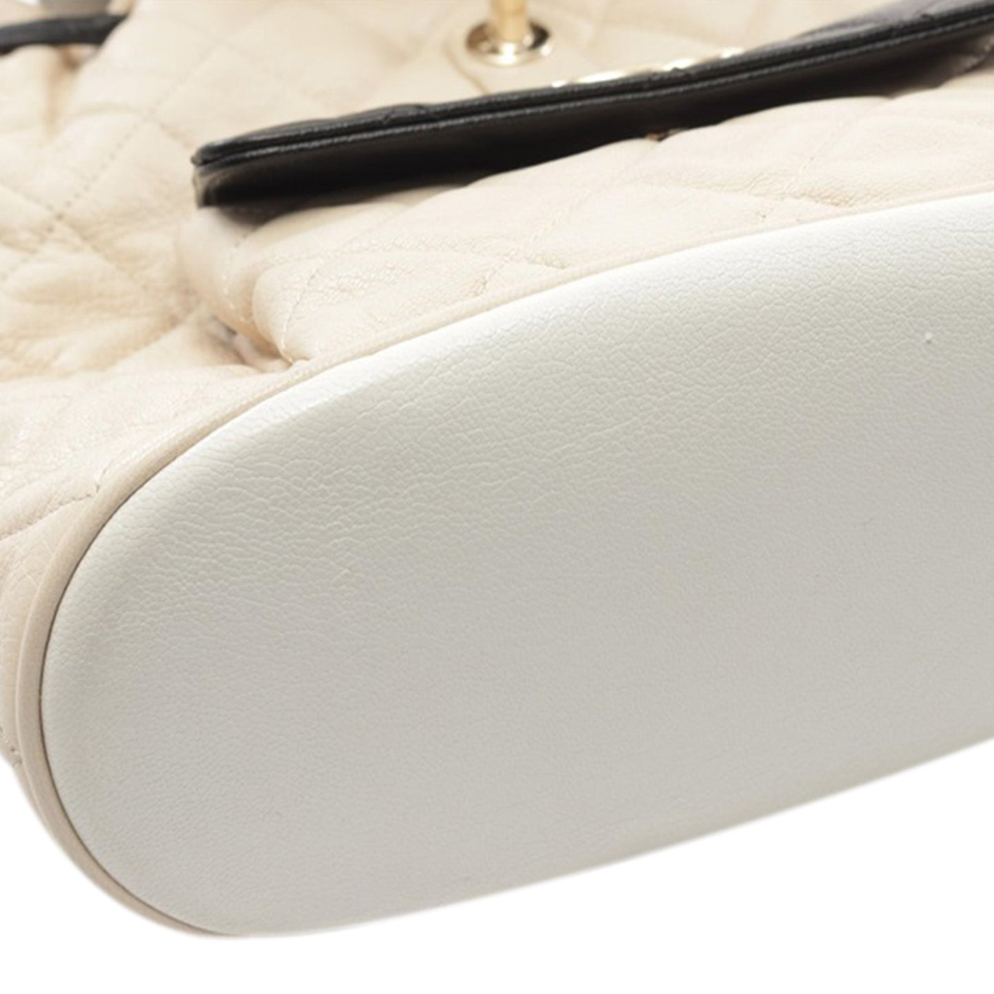 Beige Chanel Tricolor Quilted Goatskin Duma Backpack