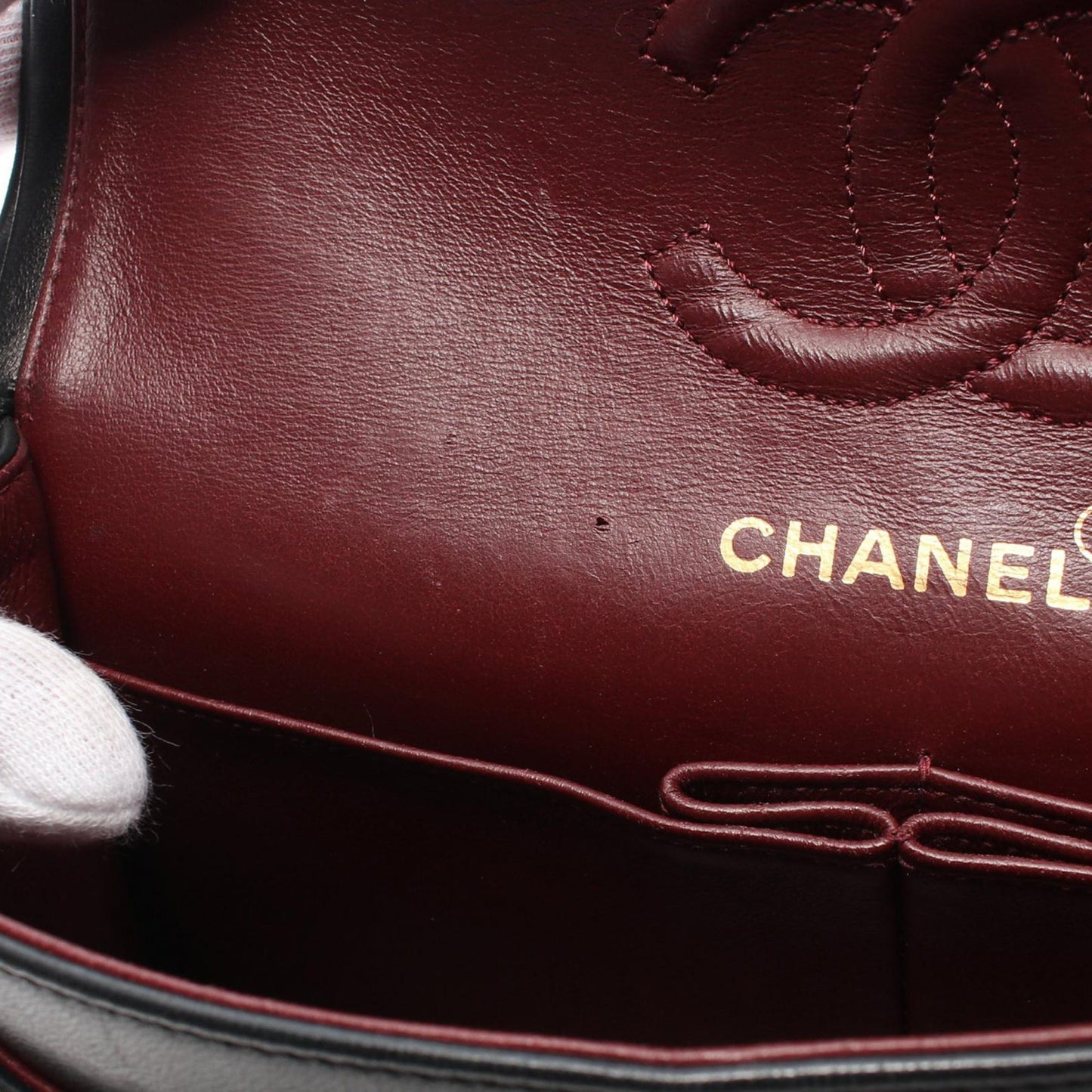 Black Chanel Small Classic Lambskin Double Flap Shoulder Bag