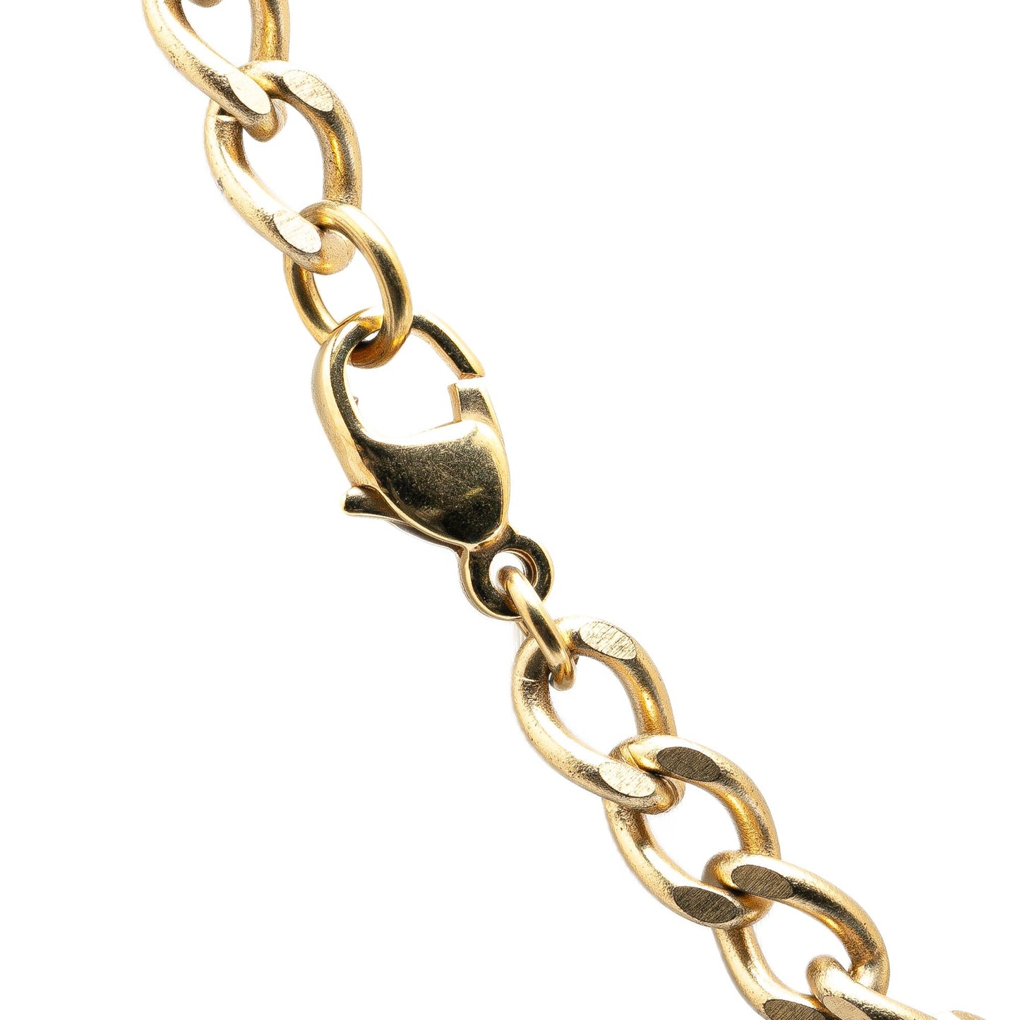 Gold Chanel Gold Plated CC Pendant Necklace