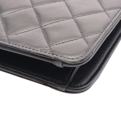 Black Chanel Quilted Lambskin Single Flap Shoulder Bag