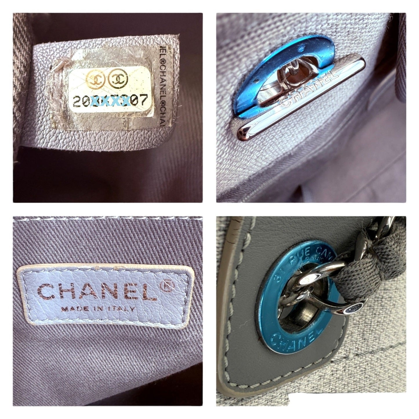 Chanel Medium Grey Deauville Shopping Tote