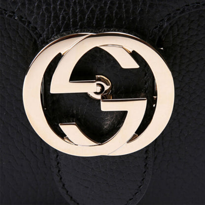 (WMNS) Gucci Leather Organ Satchel Single Shoulder Bag Black 510304-CAO0G-1000